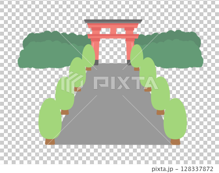 神社牌坊框架插圖 128337872