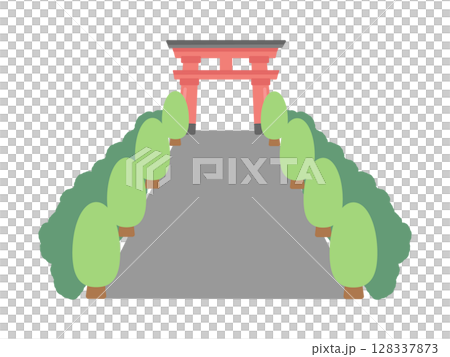 神社牌坊框架插圖 128337873