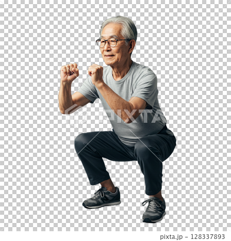 Elderly people exercising Elderly people exercising 128337893