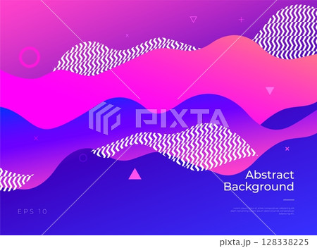 Colorful abstract geometric background. Gradient shapes composition. 128338225
