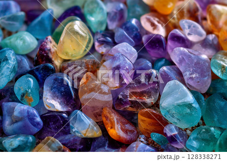 透明な天然石の背景素材　AI画像 128338271