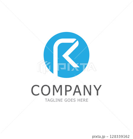 R letter arrow vector illustration icon logo template design 128339162