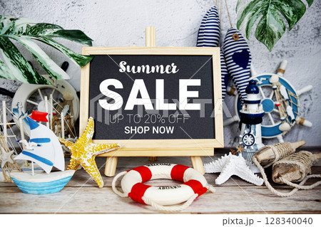 Summer Sale 20% off Promotion Offer Discount Retail Shopping Concept Summer Sale 20% off Promotion Offer Discount Retail Shopping Concept 128340040