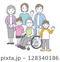 家族イメージ高齢者子ども02 128340186