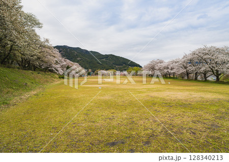 島田市川根町の家山の風景(静岡県) 128340213