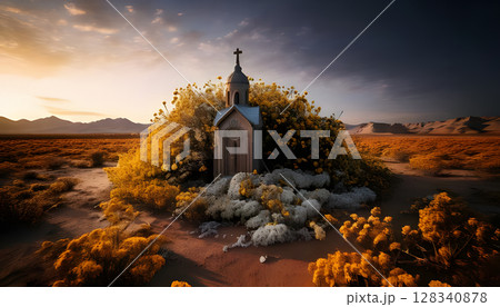 Ash Wednesday and lent concept; religion, resurrection; retro filter effect used to look like Ash Wednesday and lent concept; religion, resurrection; retro filter effect used to look like 128340878