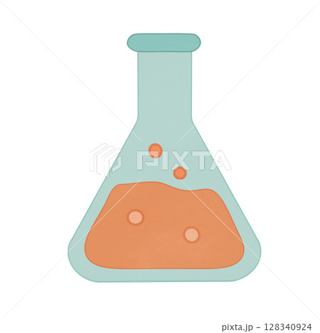 test tubes with liquid icon, cartoon style 128340924