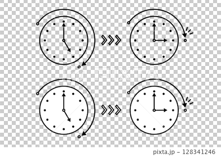 Illustration material that can be used to express time reduction Illustration material that can be used to express time reduction 128341246