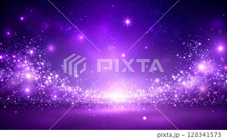 幻想的な宇宙のようなパープル背景 128341573