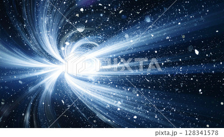 光が広がる宇宙の時空トンネル 128341578