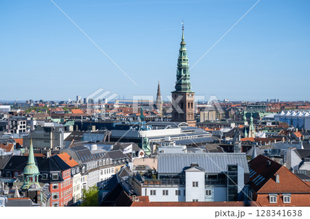 ラウンドタワーから望むコペンハーゲンの街並み/デンマーク ラウンドタワーから望むコペンハーゲンの街並み/デンマーク 128341638