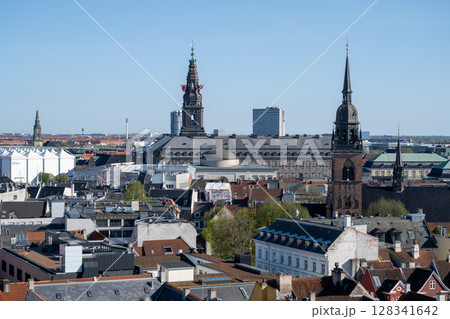ラウンドタワーから望むコペンハーゲンの街並み／デンマーク 128341642