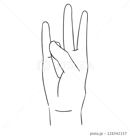 スーリヤ・ムドラの白黒イラスト 128342157