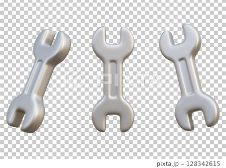 adjustable spanner wrench 3D Icon 128342615