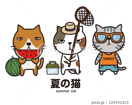 夏の猫 夏の猫 128342823