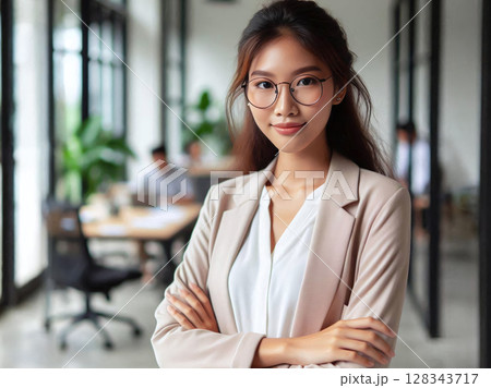 Professional Businesswoman in Office Environment 128343717