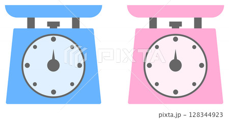 質量や重量を正確に計測する測定器のイラスト 質量や重量を正確に計測する測定器のイラスト 128344923