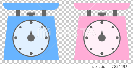質量や重量を正確に計測する測定器のイラスト 質量や重量を正確に計測する測定器のイラスト 128344923