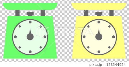 Illustration of a measuring device that accurately measures mass and weight Illustration of a measuring device that accurately measures mass and weight 128344924