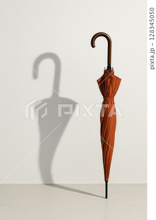 An umbrella and its giant shadow. 128345050