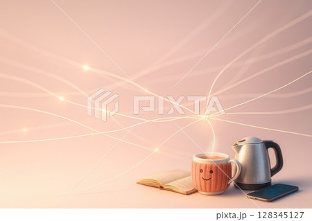 Pink nets of light on a bright background. Space for text. Pink nets of light on a bright background. Space for text. 128345127