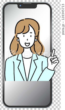 オンラインで繋がる女性 128345713