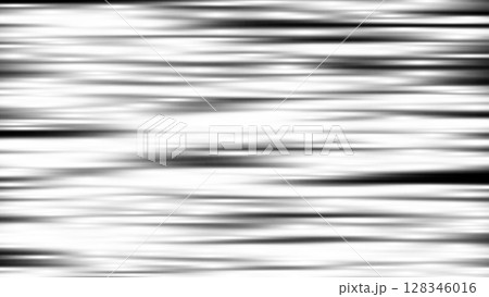 Liquid chrome horizontal lines dynamic effect texture. Speed black and white metallic flow for tech, race, futuristic designs, banners, digital art. Glossy distorted surface. Vector illustration 128346016