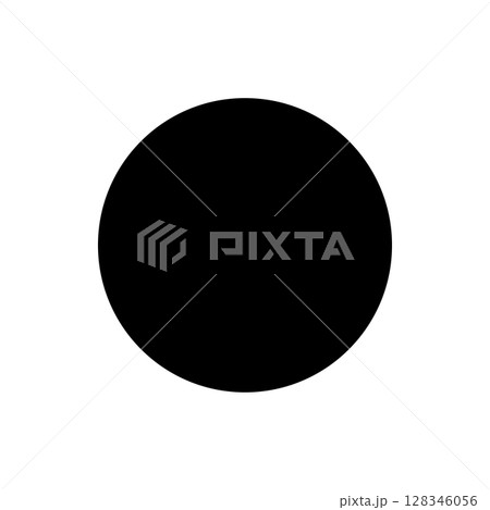 Black Circle Silhouette. Sticker Logo Tag Emblem. Label Shape for Badge Design, Sale Offer, Original Product Mark, Branding Element. Vector Illustration. Black Circle Silhouette. Sticker Logo Tag Emblem. Label Shape for Badge Design, Sale Offer, Original Product Mark, Branding Element. Vector Illustration. 128346056