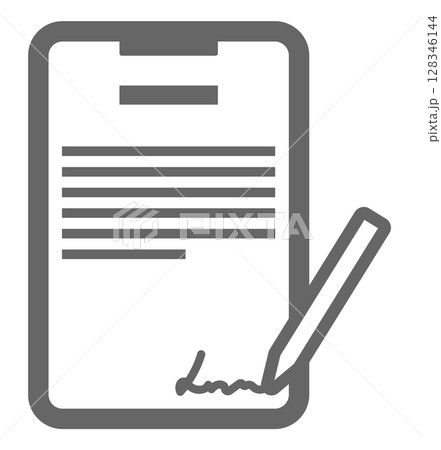 電子契約書のイラストアイコン 128346144