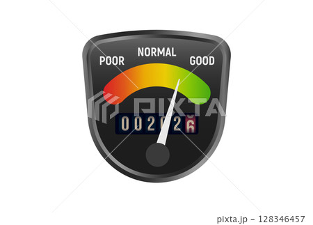 Progress Tracker With 2026 Countdown And Quality Gauge, Arrow In Green, Symbolizing Success, Performance Readiness And Business Development. Vector Illustration. 128346457
