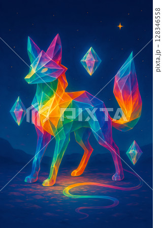 vector illustration of a monster in the sky 128346558