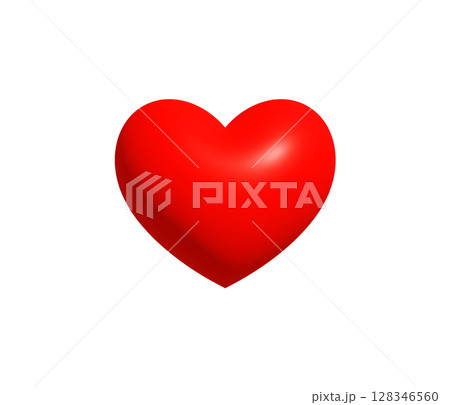 Balloon Heart Icon for Valentines Day, festive love emoji, romantic greeting card, sweet celebration sticker, fun party message, cute couple chat and joyful design. Vector Illustration. 128346560