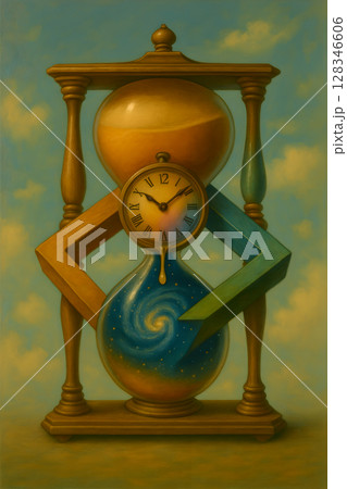 composite image of clock counting down to the clock 128346606