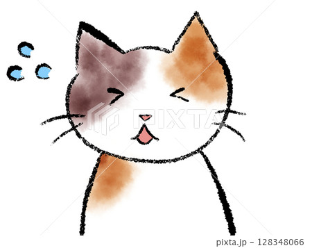 焦る三毛猫 ゆるい 焦る三毛猫 ゆるい 128348066