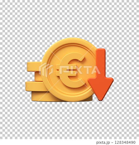 3d euro coin down. Price drop 128348490