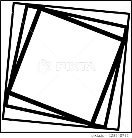 Square frame blend swirl line gradient. Technology elements 128348752