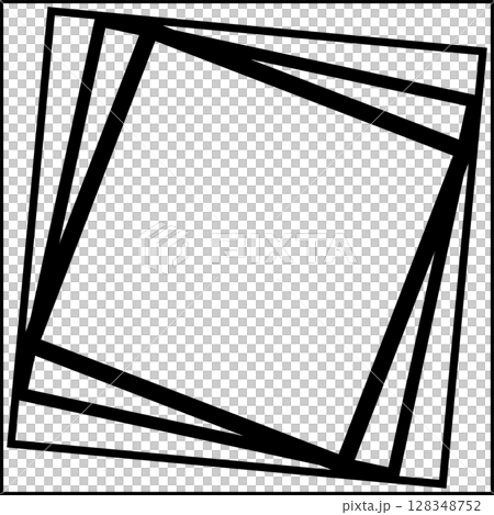 Square frame blend swirl line gradient. Technology elements 128348752