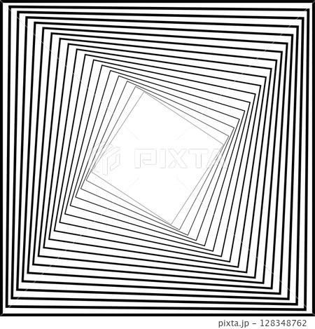 Square frame blend swirl line gradient. Technology elements 128348762