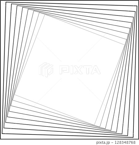 Square frame blend swirl line gradient. Technology elements 128348768