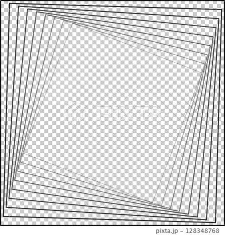 Square frame blend swirl line gradient. Technology elements 128348768