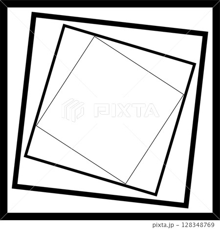 Square frame blend swirl line gradient. Technology elements 128348769