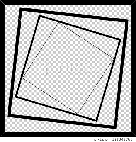 Square frame blend swirl line gradient. Technology elements 128348769