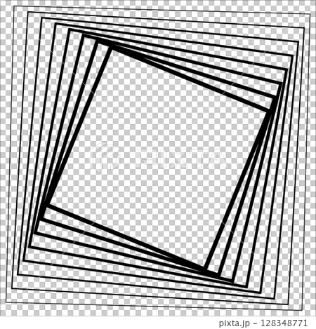 Square frame blend swirl line gradient. Technology elements 128348771