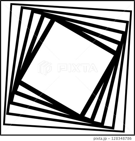 Square frame blend swirl line gradient. Technology elements Square frame blend swirl line gradient. Technology elements 128348786