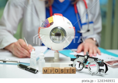 Comprehensive Ophthalmology Examination Incorporating Eye Model and Specialized Tools 128348931