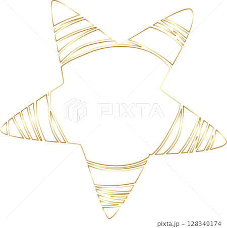 Golden stars icon drawing style 128349174