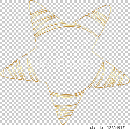 Golden stars icon drawing style 128349174