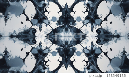 Symmetrical Ink Reflections of Abstract Dreams 128349186