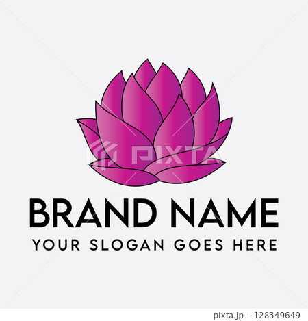 Graceful Lotus Logo Design Graceful Lotus Logo Design 128349649