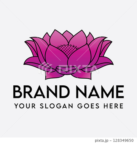 Graceful Lotus Logo Design Graceful Lotus Logo Design 128349650